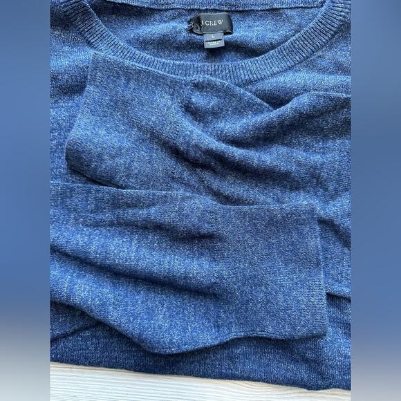 J. Crew 100% Cotton Crew Neck Pullover Sweater Size L Navy - Picture 6 of 7
